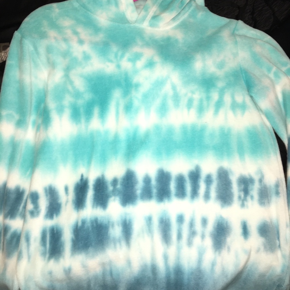 Blue tie-dye sweater
